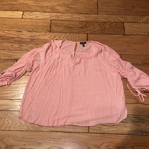 Jessica Simpson Coral Striped 2X Blouse